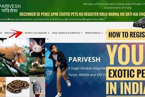 How To Register Your Exotic Pets On Parivesh Portal? | Exotic Pets Full Registration Guide.