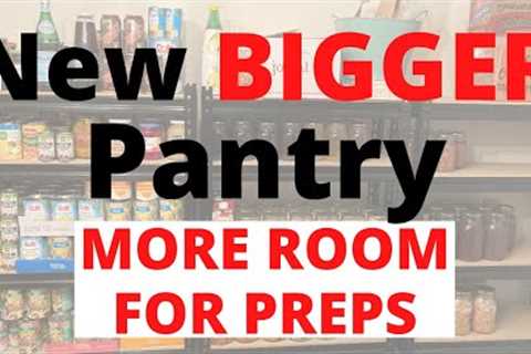 New BIGGER Pantry | More Space for Preps | Long-term Food Storage