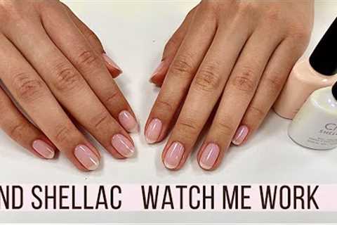 CND Shellac Manicure w/Bouquet &amp; Negligee [Watch Me Work]
