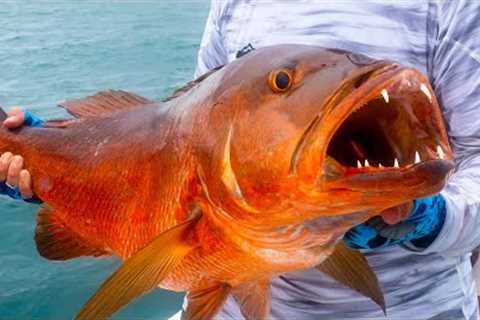 EXTREME Offshore Fishing {CATCH CLEAN COOK} Whole Fried Snapper
