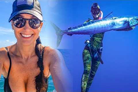 Spear Fishing WAHOO in The Florida Keys (Pelagic Spearfishing TIPS &amp; TRICKS)