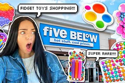 Fidget Toy Shopping at Five Below🤑💰🌈 + Store Bought Slime Shopping!🤑(NO BUDGET)
