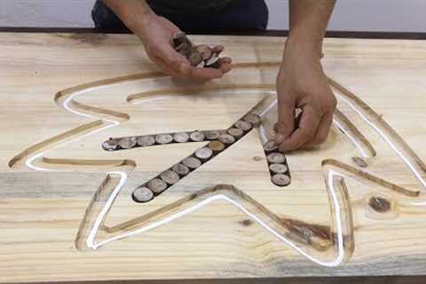 Easy And Delicate Craft Woodworking Project // Build A Very Simple Art Coffee Table From Small Wood
