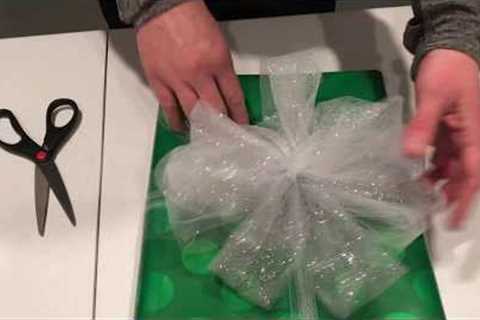 How to make a bow for present using tulle