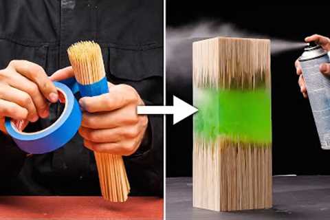 How to Make a Night Lamp out of Epoxy &amp; Wooden Skewers | Epoxy Resin Project