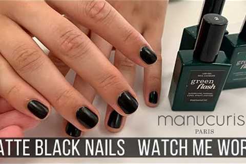 Full Salon Service | 🖤Matte Black Nails🖤  feat. Manucurist 🇫🇷 | Watch Me Work