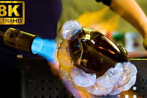 Glassblowing art crafting - uhd 8k video hdr