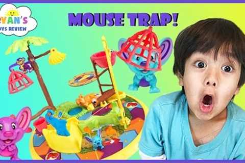 Family fun game for kids Mouse Trap Egg surprise Toys Challenge Ryan ToysReview