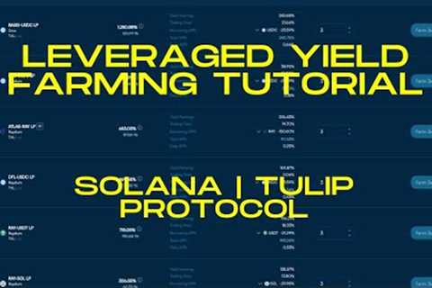Leveraged Yield Farming Tutorial | Tulip Protocol on Solana