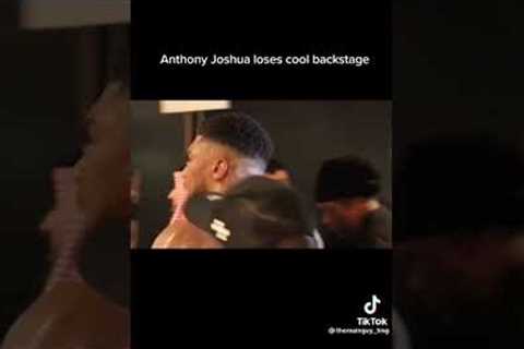 Anthony Joshua Looses It Backstage After Fight with Usyk #usykjoshua2 #anthonyjoshua #trending
