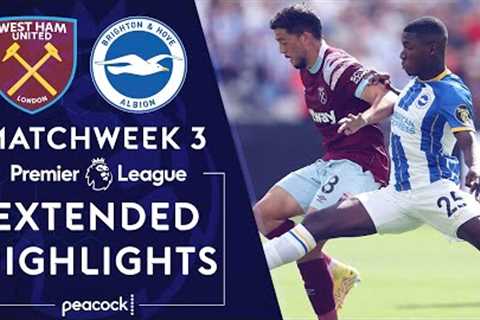 West Ham United v. Brighton | PREMIER LEAGUE HIGHLIGHTS | 8/21/2022 | NBC Sports