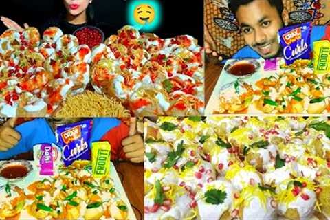 ASMR:23 Dahi Puri Eating Challenge 23 Dahi Golgappa Eating Challengeburger Indian Street Food Eating