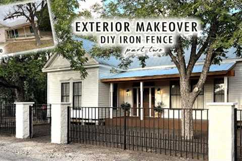 DIY Iron Fence *EXTERIOR MAKEOVER Part 2* (Design, Costs &amp; Process) | XO, MaCenna