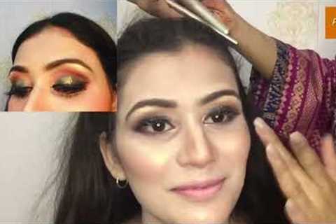 Easy makeup tutorial for beginners | Green smokey eyes | How to enhance eyes