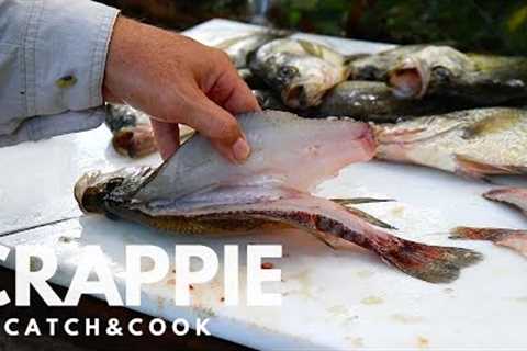 How to CATCH CLEAN and COOK CRAPPIE!!