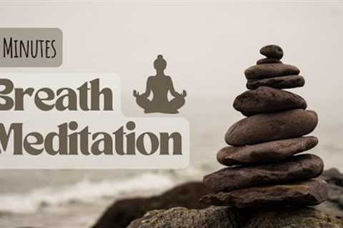 5 Minute Breathing Meditation - Guided Mindfulness Meditation 4K - Calming anxiety reduction
