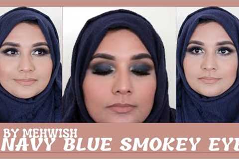 Navy Blue Smokey Eye Makeup Tutorial | by Mehwish | Ms hair &amp; Makeup #shorts #viral #viralvideo