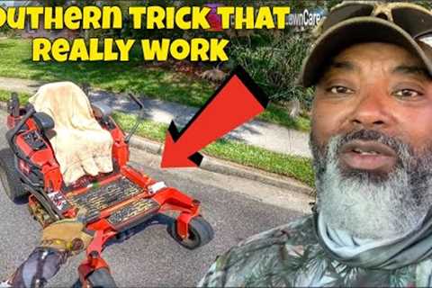 This is how I achieve a CRISPY CUT every time for my lawn mowing customers