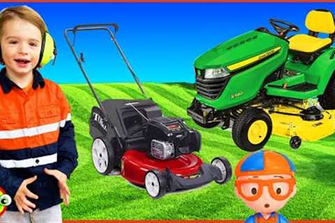 Lawn Mower Videos for Children | BLiPPi Toys | min min playtime