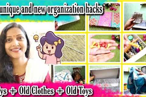 10 New And Unique Home Organization Ideas, Zero or No Cost Organization Hacks, Old Clothes Reuses,