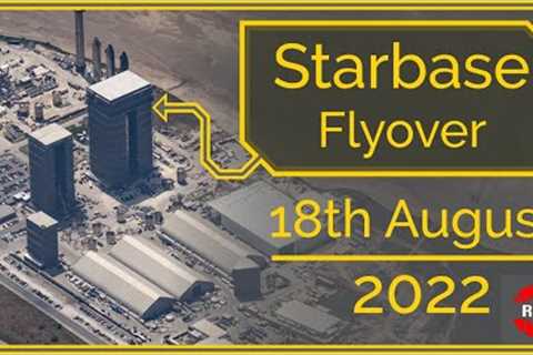 SpaceX Starbase, Tx Flyover August 18