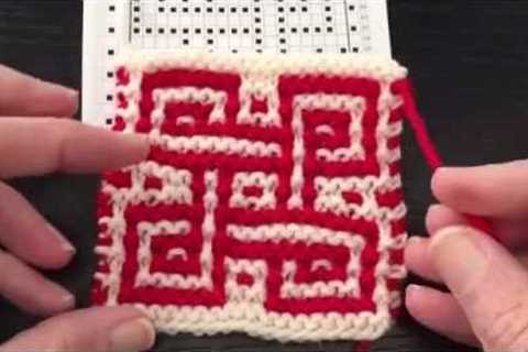 How to Read a Chart &amp; Knit Mosaic Knitting in Garter Stitch