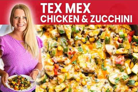 TEX MEX CHICKEN ZUCCHINI | 30 min low carb, one pan, healthy dinner recipe