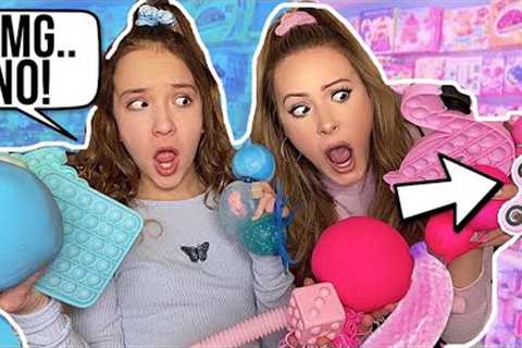 PINK 💗 VS BLUE 💙 I’LL BUY WHATEVER FIDGETS YOU CAN CARRY SHOPPING CHALLENGE!