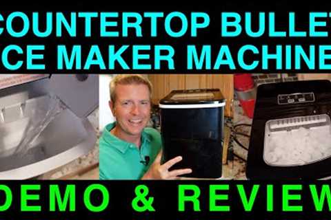 Countertop Ice Maker Machine Fast Bullet Style Ice by AGLUCKY Demo and Review