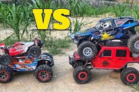 2 Wltoys RC Car vs 2 XLF RC Car | Remote Control Car | RC Car Tug of War