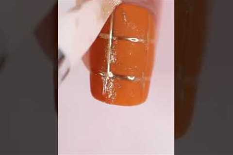 TRENDY FALL NAILS 2022 | chrome nail art using gel nail polish at home #shorts #nailart #ad