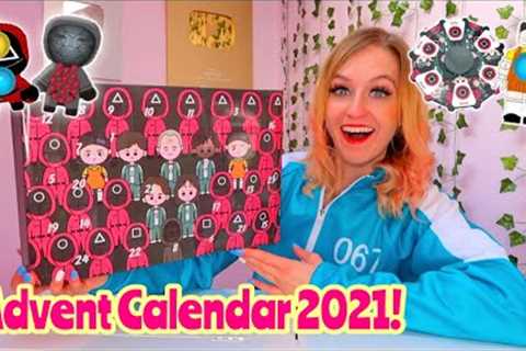 UNBOXING A MYSTERY SQUID GAME *FIDGET* ADVENT CALENDAR 2021!!😱 *25 MYSTERY BOXES!*🎁🤯