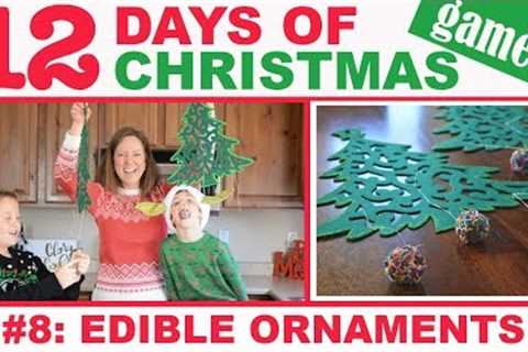 EDIBLE Ornaments Christmas Game #8 (12 Days of Christmas Party Games) | Family Fun Every Day