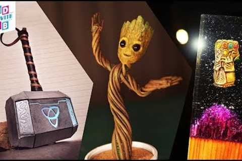 3 AWESOME MARVEL projects you can make at home | DIY