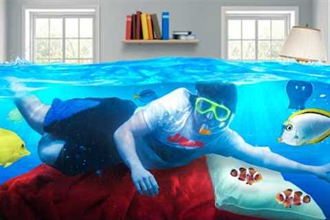 I Transformed My Bedroom Into A Fish Tank!