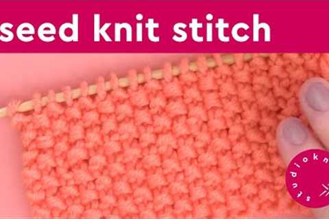 Knit the Easiest Seed Stitch Knitting Pattern (2 Row Repeat)