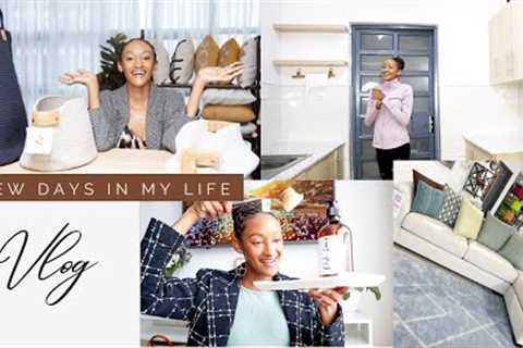 VLOG//Small Kitchen Updates &amp; Couch Shopping//Unbox With Me
