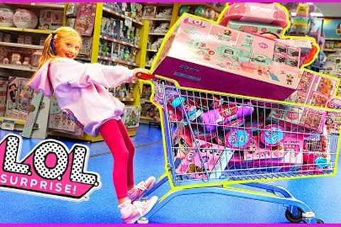 LOL surprise shopping cart challenge