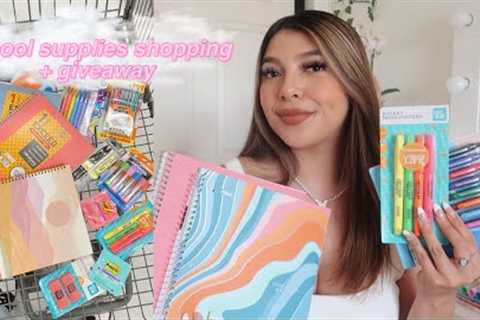 SCHOOL SUPPLIES SHOPPING VLOG AT WALMART + GIVEAWAY📚✏️ *aesthetic school supplies, open giveaway*
