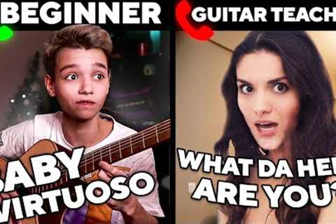 Professional GUITARIST Pretends to be a BEGINNER to Guitar Lessons | PRANK
