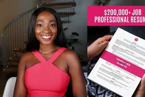 How to write a PROFESSIONAL Resume (For HIGH PAYING JOBS) + Free Sample &amp; Step by Step Course!