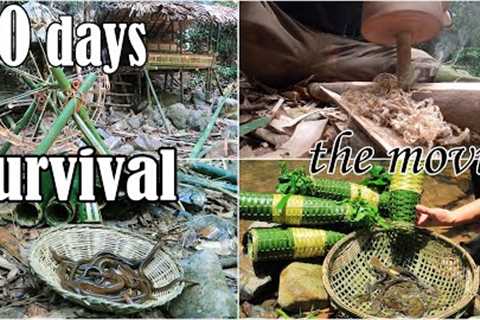90 Day Survival Challenge - Bushcraft Skills: Survival Alone In The Rainforest
