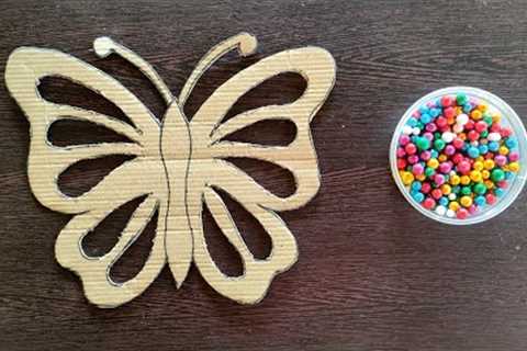 Unique Butterfly Wall Hanging Ideas | Best Out of Waste Cardboard and Glitter Thermocol | Wallmate