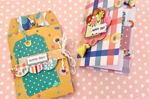 6x6 Paper ~ Tag Style Tag Holder/Booklet ~ Happy/Flat Mail Idea | Easy and Simple to Make