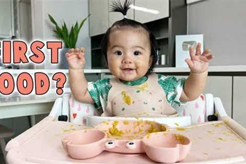 My Baby's First Time Trying Food **CUTEST REACTION