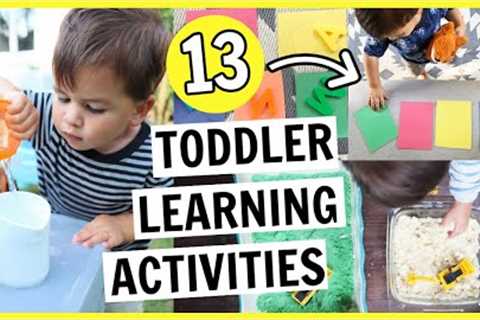 13 Toddler Activities for Learning You Can Do At Home  | 1-2 year olds