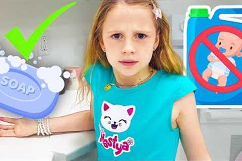 Nastya is learning safety rules for children