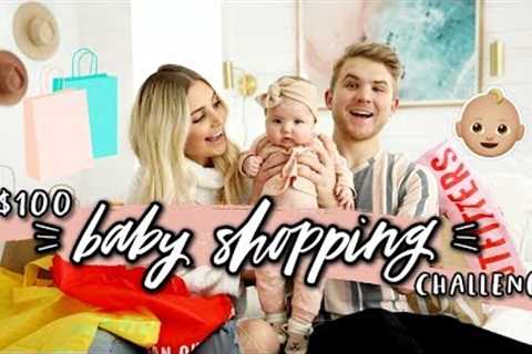 $100 BABY SHOPPING CHALLENGE! Husband vs Wife Again! | Aspyn Ovard