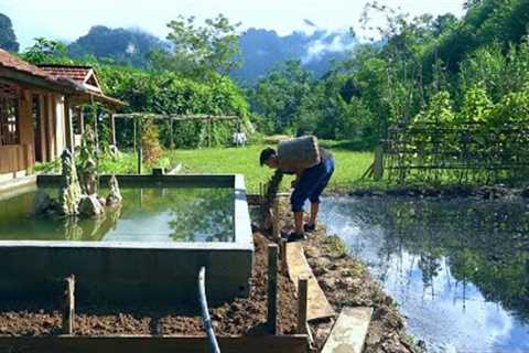 Carrying the land, making beds, growing vegetables, fencing the garden - Life in the green forest