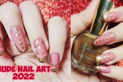 New Nail Art Design 2022❤️| Nude dotted nail art design | Nail art at Home | Mehsim Creations